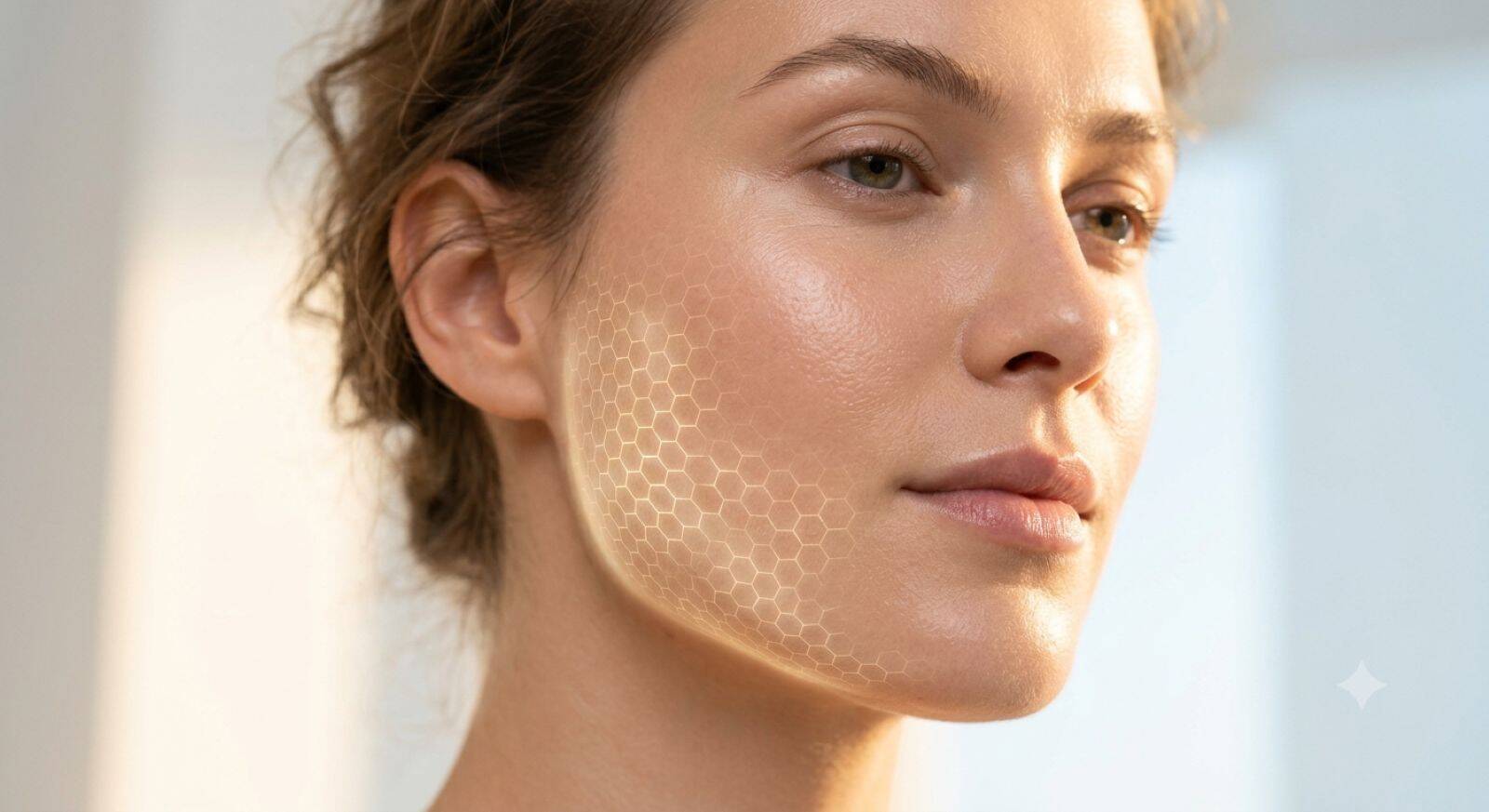 closeup woman microbiome